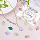 arricraft 100 Pcs Glass Leaf Shape Beads LAMP-WH0002-03-2