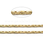 Brass Cardano Chains, Unwelded, with Card Paper, Cadmium Free & Lead Free, Golden, 0.9x0.6mm