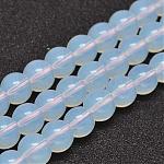 Rondes perles opalite brins, 4mm, Trou: 1mm, Environ 80 pcs/chapelet, 13 pouce