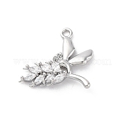 Кулоны со стразами и кристаллами из латуни KK-E793-05P