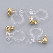 Brass Clip-on Earring Component KK-L169-09G