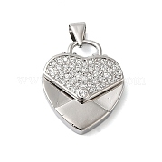 Подвески из латуни и прозрачного циркония с покрытием стойки KK-S372-25P