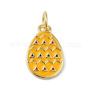 Подвески из латуни с покрытием из эмали KK-B092-21G-03