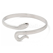 304 bracelet manchette ouvert serpent en acier inoxydable BJEW-L682-011P