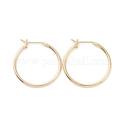 Ion Plating(IP) Brass Huggie Hoop Earrings for Women EJEW-A083-01G