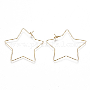 Brass Earring Hooks KK-T038-426G