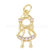 Подвеска из латуни с микропаве из кубического циркония KK-H509-34G-02