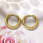 Серьги-кольца из нержавеющей стали 304 для женщин EJEW-M068-11C-G