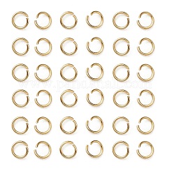 Anillos de salto abiertos de acero inoxidable 304, redondo, real 18k chapado en oro, 26 diámetro, 3x0.4mm