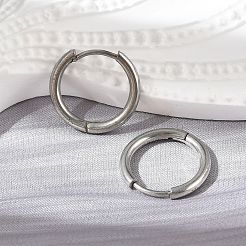 Orecchini a cerchio huggie in acciaio inossidabile 201 anti-ossidazione&nbsp;EJEW-L250-01I-P