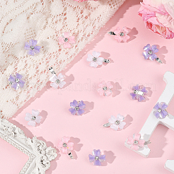 30 шт. 3-цветная застежка для волос из цинкового сплава и смолы&nbsp;OHAR-SC0001-16B