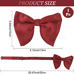 1 шт. полиэстеровый искусственный шелк галстук-бабочка для жениха&nbsp;AJEW-SP0003-31B