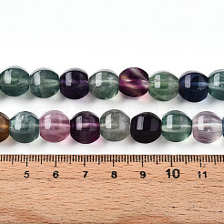 Природных красочные флюорита бисер нитей G-T139-55