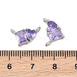 Charms in ottone zirconi a pavé di ottone&nbsp;CU-CBA6A75-04P-10