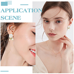 40 шт. 4-х цветная латунная фурнитура для сережек-гвоздиков&nbsp;KK-ME0002-67