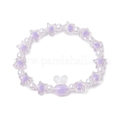 6шт 6 цвета прозрачные акриловые бусины стрейч для женщин BJEW-JB11736