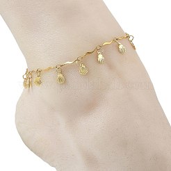 Fußkettchen mit muschelförmigem Anhänger aus Edelstahl 304 für Damen&nbsp;AJEW-AN00809