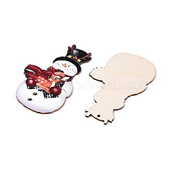 24 шт. подвесных украшений из дерева с односторонней УФ-печатью WOOD-N020-35