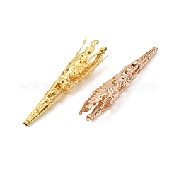 5スタイルの鉄製フィリグリービーズコーン150個  ミックスカラー  41~42x2.5~8mm  穴：1~7mm  30個/スタイル&nbsp;IFIN-PH0005-19