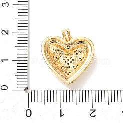 Pendentifs de zircone cubique en laiton micro pavé saint valentin&nbsp;CU-H001-02J-G