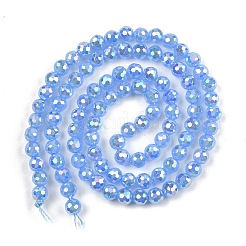 Chapelets de perles en verre électroplaqué&nbsp;EGLA-B013-01A-AB05