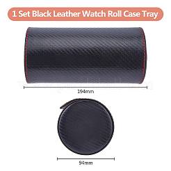 Коробки для часов из искусственной кожи с тремя отделениями CON-WH0089-63
