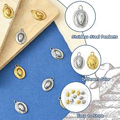 10 шт. подвески из нержавеющей стали 304 двух цветов&nbsp;STAS-CJ0002-92