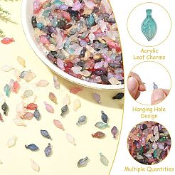 Акриловые листочки-подвески&nbsp;OACR-CJC0020-03