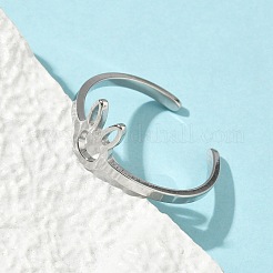 Регулируемые манжетные кольца из нержавеющей стали 304 RJEW-Z105-01P-06