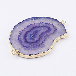 Соединители звеньев натурального агата&nbsp;G-P306-01G