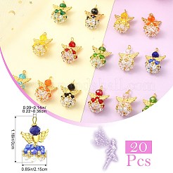 20pcs pendentifs en verre à facettes 10 couleurs&nbsp;PALLOY-SZ00011