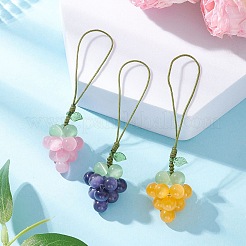 3 шт. подвеска в виде винограда с кошачьим глазом HJEW-TA00415