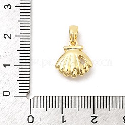 Подвески из листовой латуни с покрытием из прозрачного кубического циркония&nbsp;KK-S407-13G-G