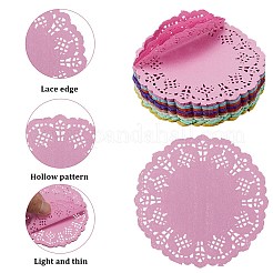 180 шт. 9-х цветная кружевная бумажная жиронепроницаемая салфетка для обертывания AJEW-CN0004-29