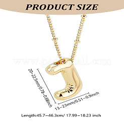 1 шт. латунная цепочка с подвесками в виде букв из сплава NJEW-LP0001-41J-G