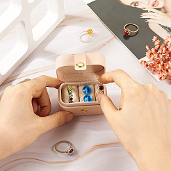 1 Stück rechteckige Aufbewahrungsboxen für Schmuck aus PU-Kunstleder&nbsp;PAAG-TA0001-01B