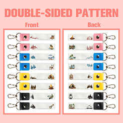 Брелок для ключей из искусственной кожи и хлопка с именным маркером AJEW-WH0514-035