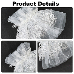 Нарукавники из полиэстерового кружева для невесты&nbsp;AJEW-WH20120-24A