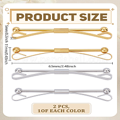 2 шт. 2-х цветные латунные зажимы для галстука для мужчин&nbsp;AJEW-LP0010-93