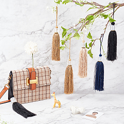 8 шт. полиэстеровая подвеска-кисточка&nbsp;AJEW-GF0004-66C