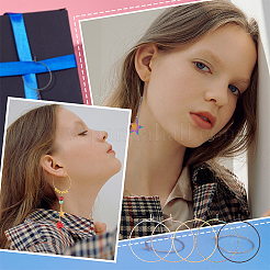 40 шт. 10 стиля фурнитуры для серег-колец из хирургической нержавеющей стали 316 STAS-UN0039-39