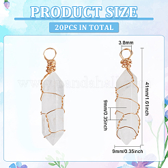 20шт подвески из натурального кварца&nbsp;PALLOY-AB00128