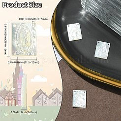 4 шт. 4 стиля подвески из натуральной белой ракушки&nbsp;SSHEL-CJ0001-20