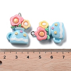 Подвески из непрозрачной смолы на весеннюю тематику&nbsp;RESI-R444-04A