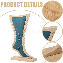 Деревянная стойка для хранения украшений в форме ступни ODIS-WH0106-23