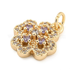 Покрытие стойки латунь микропаве прозрачные подвески из кубического циркония&nbsp;KK-F089-14G