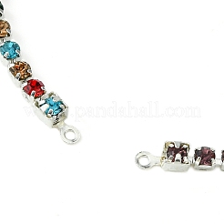 Fabrication de bracelets en laiton strass chaînes en strass&nbsp;AJEW-JB01171