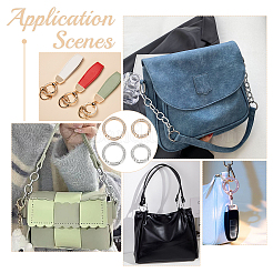 16 шт. 4 стиля сплава кристалл горный хрусталь пружинные затворные кольца RB-WR0001-01