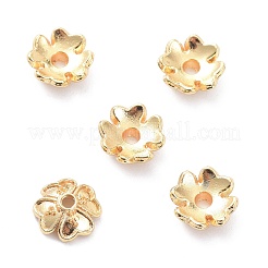 4-лепестковые заглушки для бус из латуни KK-K086-22LG