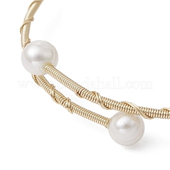 Натуральный смешанный драгоценный камень круглый браслет-манжета из бисера&nbsp;BJEW-JB09594